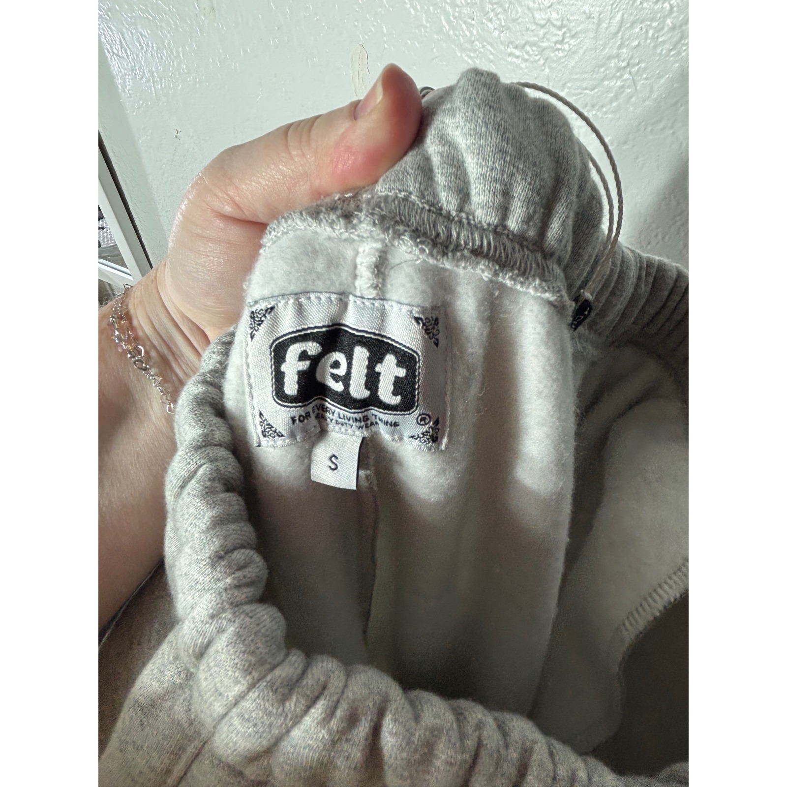 Felt For Every Living Thing Sweatpants Butterfly Embroidered Small New Lounge — image 4 of 6